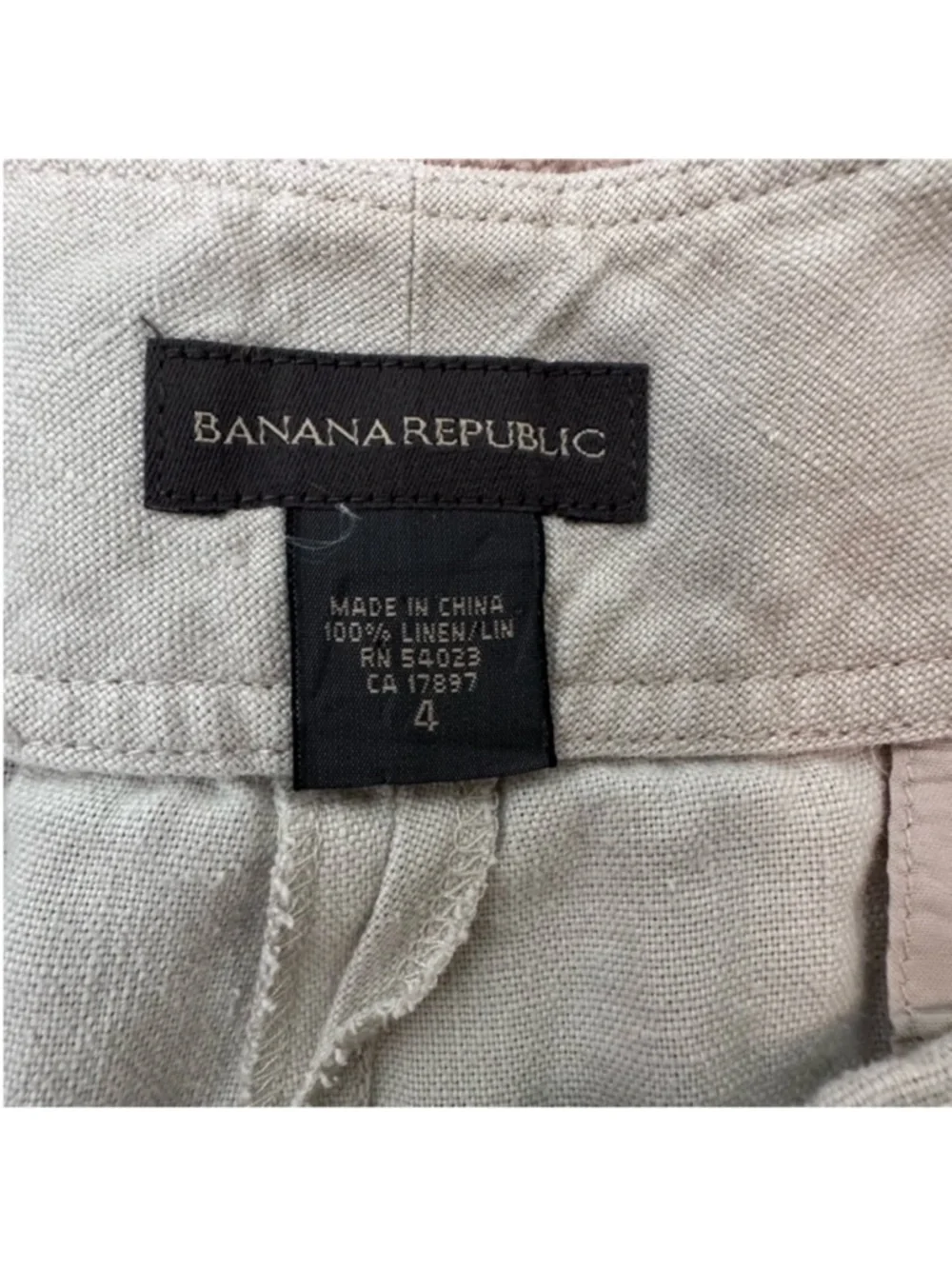 Banana Republic Minimalist Coastal Quiet Luxury Cropped Linen Pants.